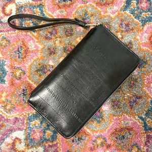 All saints wallet clutch black